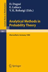 Analytical Methods in Probability Theory: Proceedings of the Conference Held at Oberwolfach, Germany, June 9–14, 1980