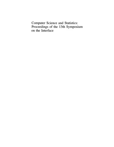 Computer Science and Statistics: Proceedings of the 13th Symposium on the Interface