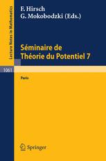 Séminaire de Théorie du Potentiel Paris, No. 7