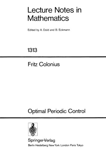 Optimal Periodic Control