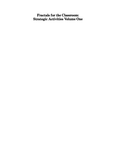 Fractals for the Classroom: Strategic Activities Volume One