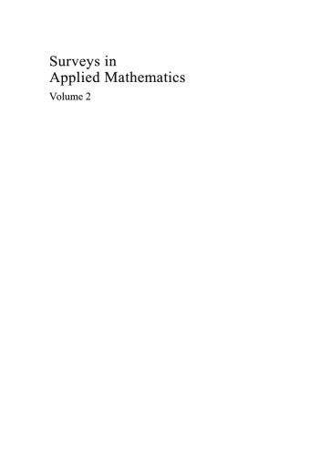 Surveys in Applied Mathematics: Volume 2