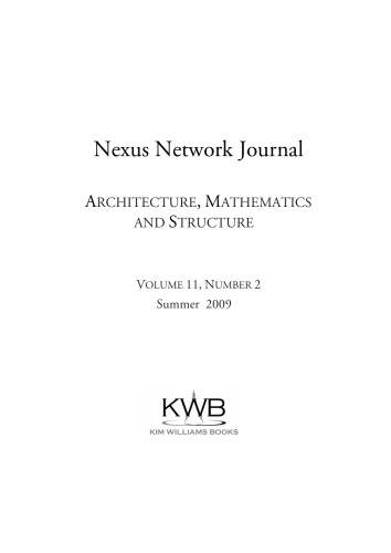 Nexus Network Journal: Architecture, Mathematics and Structure