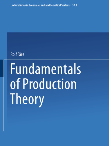 Fundamentals of Production Theory