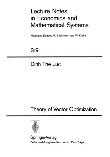 Theory of Vector Optimization