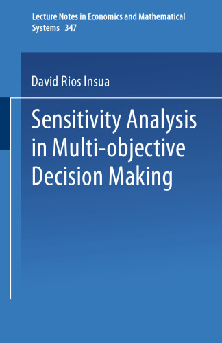 Sensitivity Analysis in Multi-objective Decision Making