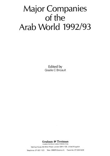 Major Companies of the Arab World 1992/93