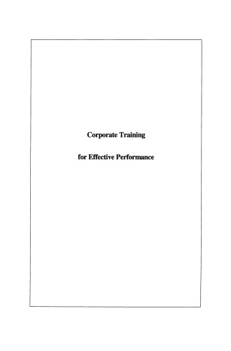 Corporate Training for Effective Performance