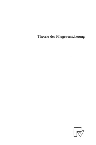 Theorie der Pflegeversicherung