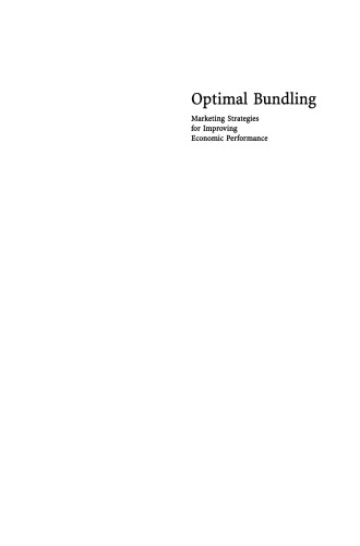 Optimal Bundling: Marketing Strategies for Improving Economic Performance