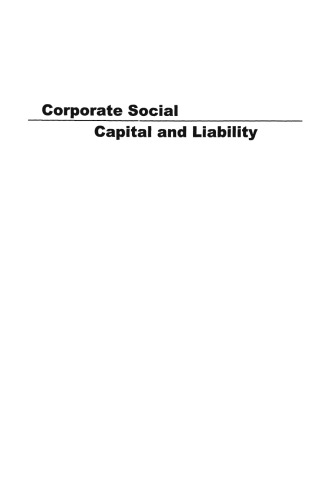 Corporate Social Capital and Liability