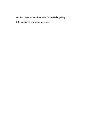 Internationales Umweltmanagement: Band II: Umweltmanagementinstrumente und -systeme