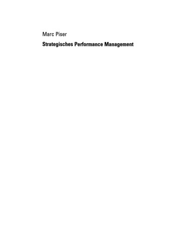 Strategisches Performance Management: Performance Measurement als Instrument der strategischen Kontrolle