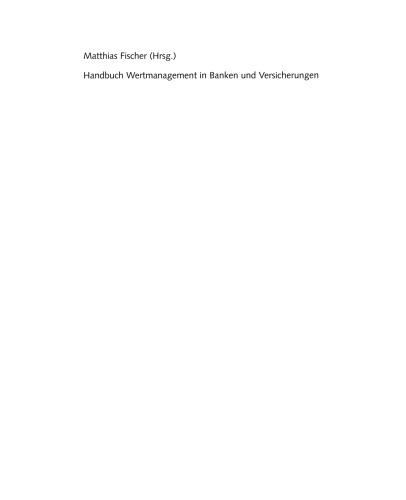 Handbuch Wertmanagement in Banken und Versicherungen