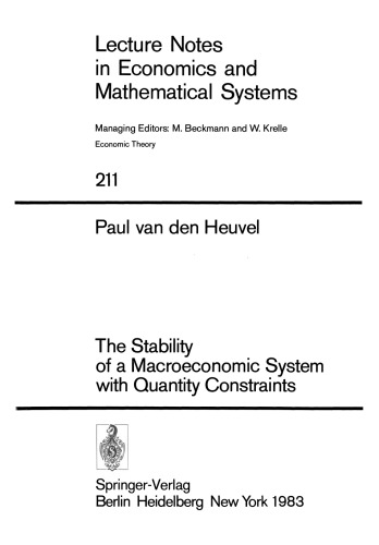 The Stability of a Macroeconomic System with Quantity Constraints