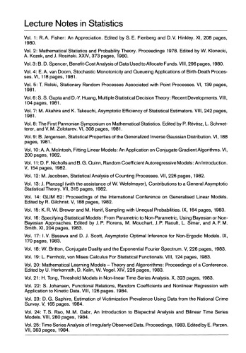 Time Series Analysis of Irregularly Observed Data: Proceedings of a Symposium held at Texas A & M University, College Station, Texas February 10–13, 1983