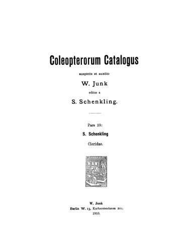 Coleopterorum Catalogus