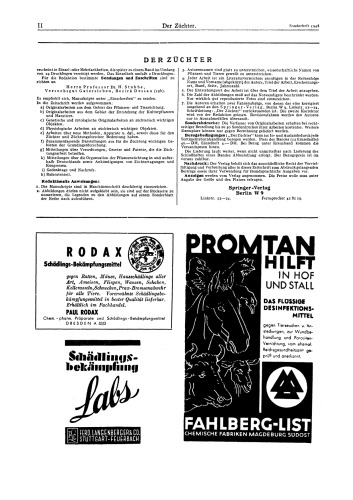 Genetisch-pflanzenzuchterische Bibliographie 1939–1946(1947)