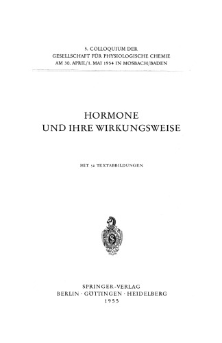 Hormone und ihre Wirkungsweise