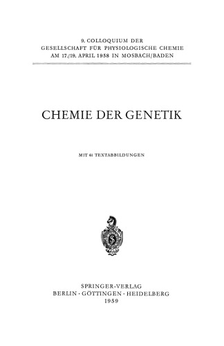 Chemie der Genetik