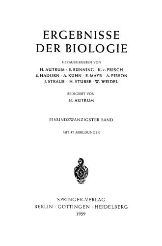 Ergebnisse der Biologie