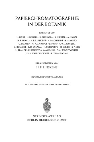 Papierchromatographie in der Botanik