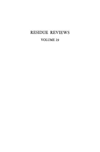 Decontamination of Pesticide Residues in the Environmental: Atlantic City Meetings of the American Chemical Society September 1968