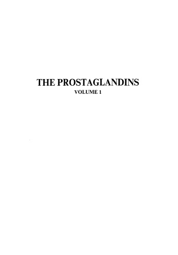 The Prostaglandins: Volume 1