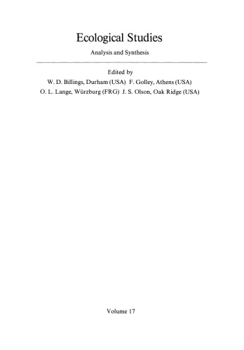 Fennoscandian Tundra Ecosystems: Part 2 Animals and Systems Analysis