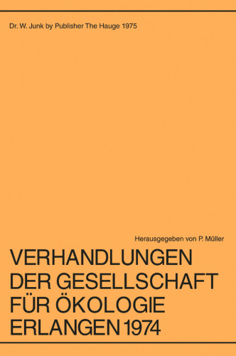 Verhandlungen der Gesellschaft für Ökologie Erlangen 1974