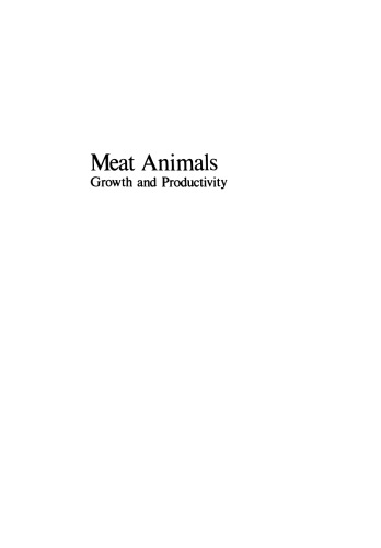 Meat Animals: Growth and Productivity