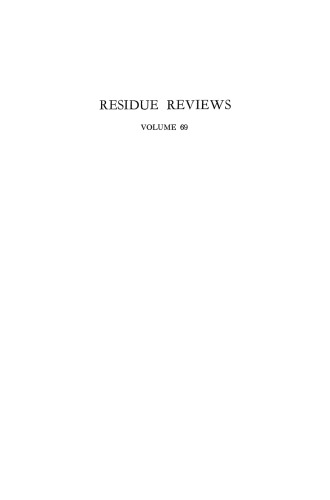 Residue Reviews