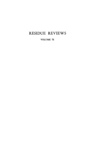 Residue Reviews