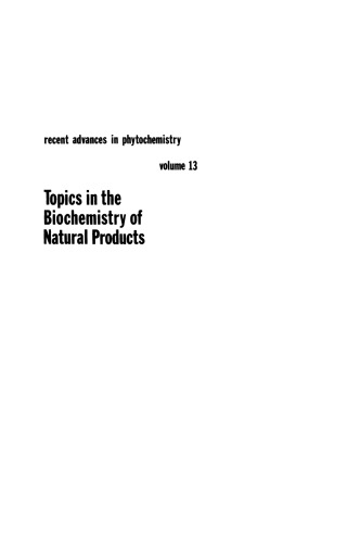 Topics in the Biochemistry of Natural Products