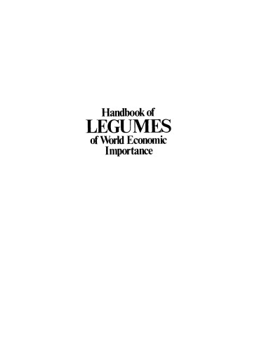 Handbook of LEGUMES of World Economic Importance