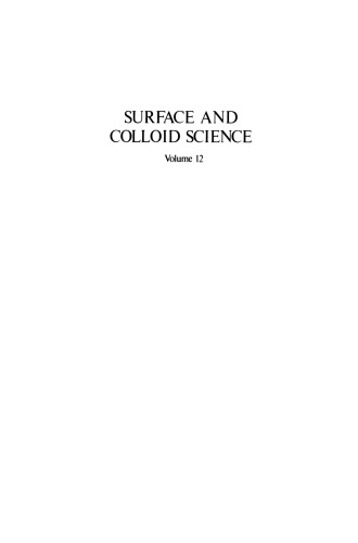 Surface and Colloid Science