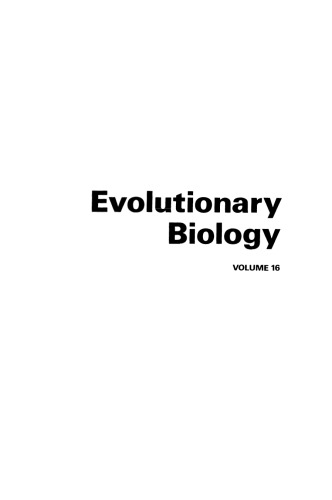 Evolutionary Biology: Volume 16