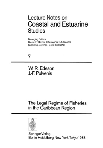 The Legal Regime of Fisheries in the Caribbean Region