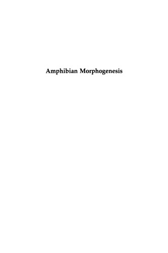 Amphibian Morphogenesis