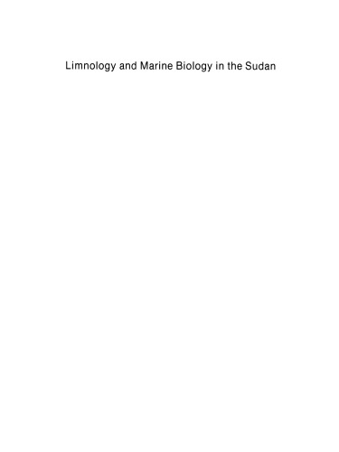 Limnology and Marine Biology in the Sudan