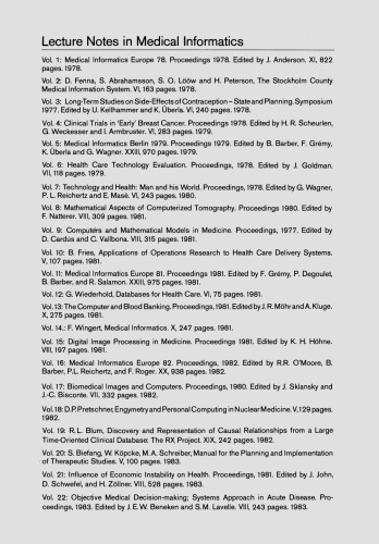 AIME 87: European Conference on Artificial Intelligence in Medicine Marseilles, August 31st – September 3rd 1987 Proceedings