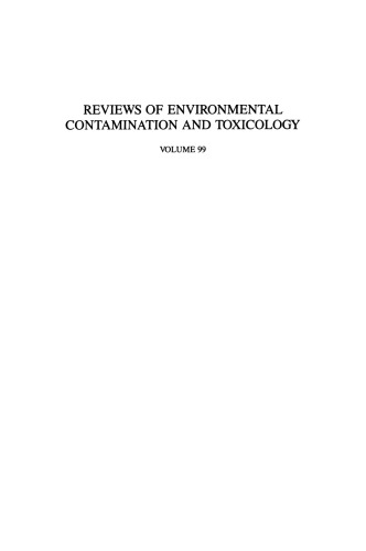 Reviews of Environmental Contamination and Toxicology: Continuation of Residue Reviews