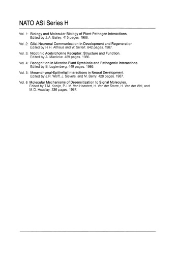 Molecular Mechanisms of Desensitization to Signal Molecules