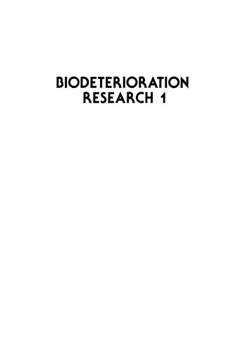 Biodeterioration Research 1