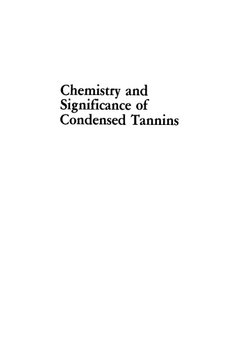 Chemistry and Significance of Condensed Tannins