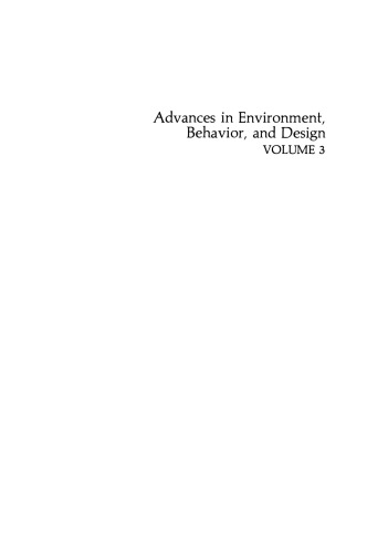 Advances in Environment, Behavior, and Design