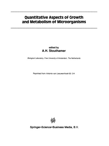 Quantitative Aspects of Growth and Metabolism of Microorganisms