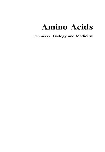 Amino Acids: Chemistry, Biology and Medicine