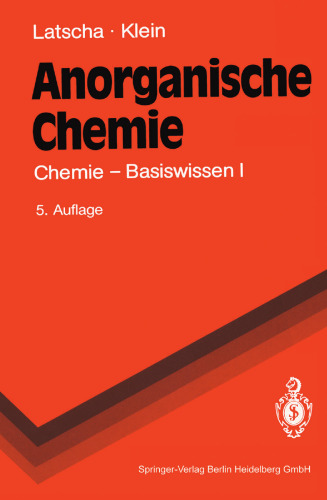 Anorganische Chemie: Chemie — Basiswissen I