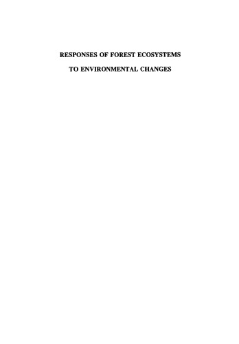 Responses of Forest Ecosystems to Environmental Changes